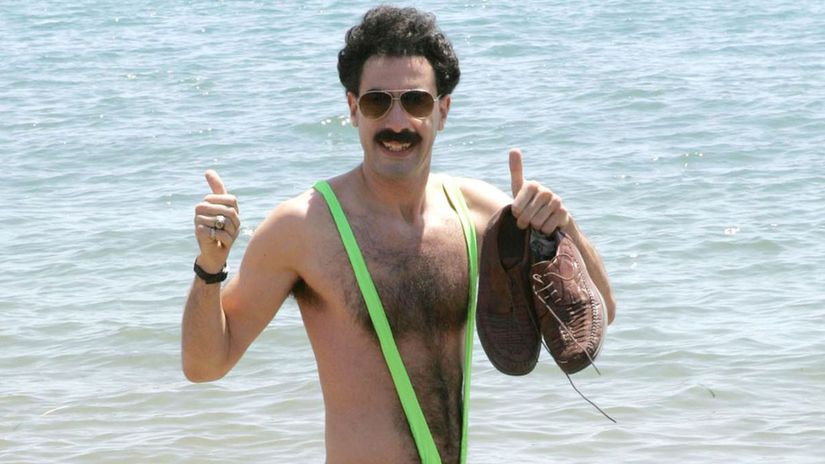 Nuz vyzera to ako filmovy Borat teraz