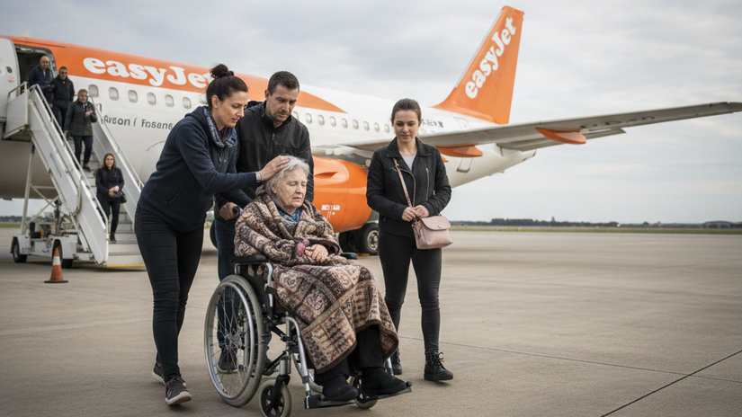 Rodina priviezla do lietadla mrtvu babicku tvrdia spolucestujuci easyJet ma iny nazor