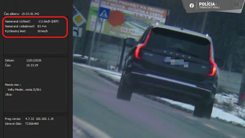 Magickych 111 km h v meste Skalicki policajti riesili rychle SUV