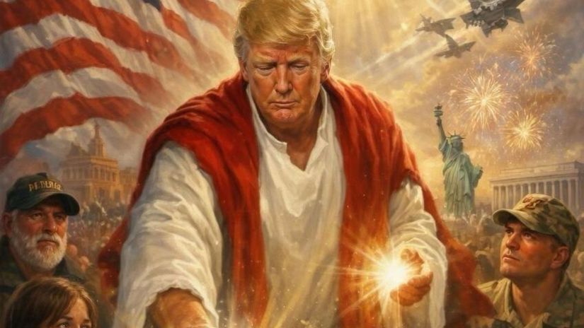 Trump sa vidi ako Jezis Kristus Po prestreltke s papezom zdielal kontroverzny obrazok vytvoreny umelou inteligenciou