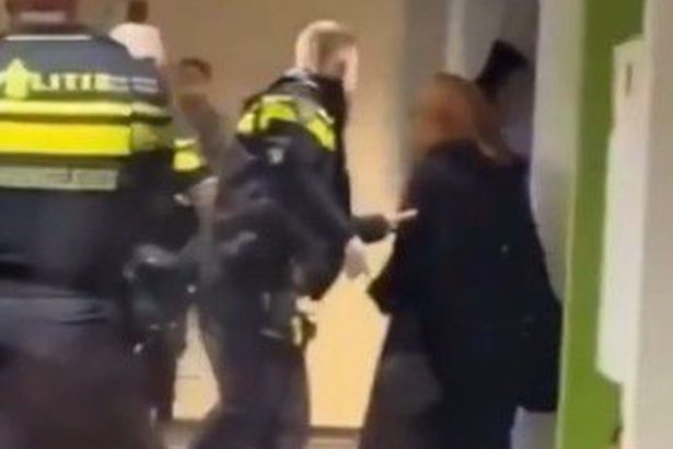 VIDEO Brutalne zabery z Holandska tehotna zena skoncila na zemi po zasahu policajta