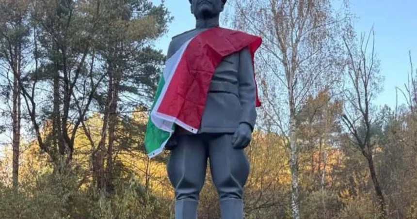 Konevova socha v Údolí smrti čelila útoku, objavil sa nápis „vrah“