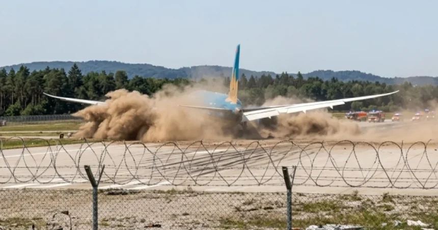 VIDEO: Boeing zišiel počas pristávania z dráhy, kamera zachytila dramatický moment
